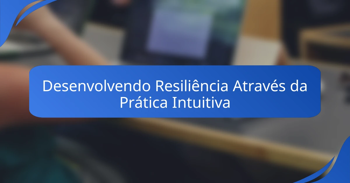 Desenvolvendo Resiliência Através da Prática Intuitiva
